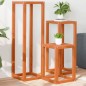 vidaXL Soportes para plantas 3 piezas madera maciza pino marrón cera vidaXL Soportes para plantas 3 piezas madera maciza pino marrón cera