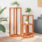 vidaXL Soportes para plantas 3 piezas madera maciza pino marrón cera vidaXL Soportes para plantas 3 piezas madera maciza pino marrón cera