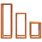 vidaXL Soportes para plantas 3 piezas madera maciza pino marrón cera vidaXL Soportes para plantas 3 piezas madera maciza pino marrón cera