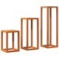 vidaXL Soportes para plantas 3 piezas madera maciza pino marrón cera vidaXL Soportes para plantas 3 piezas madera maciza pino marrón cera