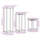 vidaXL Soportes para plantas 3 piezas madera maciza pino marrón cera vidaXL Soportes para plantas 3 piezas madera maciza pino marrón cera