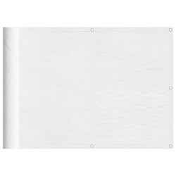 vidaXL Pantalla de balcón 100% poliéster Oxford blanco 75x1000 cm