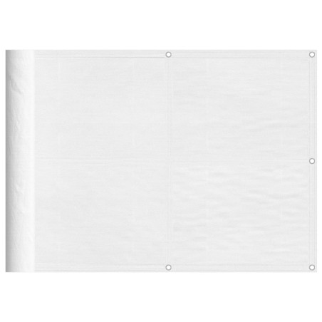 vidaXL Pantalla de balcón 100% poliéster Oxford blanco 75x1000 cm