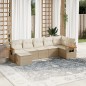 vidaXL Set sofás de jardín 7 piezas y cojines ratán sintético beige vidaXL Set sofás de jardín 7 piezas y cojines ratán sintético beige