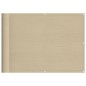 vidaXL Pantalla de balcón 100% poliéster Oxford beige 75x1000 cm vidaXL Pantalla de balcón 100% poliéster Oxford beige 75x1000 cm