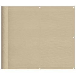 vidaXL Pantalla de balcón 100% poliéster Oxford beige 90x1000 cm