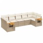 vidaXL Set sofás de jardín 7 piezas y cojines ratán sintético beige vidaXL Set sofás de jardín 7 piezas y cojines ratán sintético beige