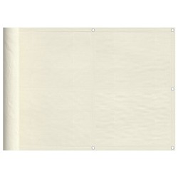 vidaXL Pantalla de balcón 100% poliéster Oxford crema 75x1000 cm