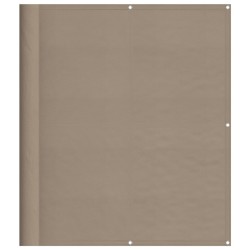 vidaXL Pantalla de balcón 100% poliéster Oxford taupé 120x1000 cm