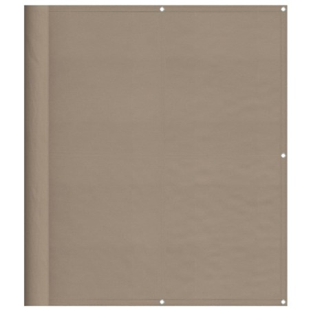 vidaXL Pantalla de balcón 100% poliéster Oxford taupé 120x1000 cm
