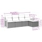 vidaXL Set de muebles de jardín 5 pzas y cojines ratán sintético negro vidaXL Set de muebles de jardín 5 pzas y cojines ratán sintético negro