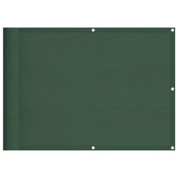 vidaXL Pantalla de balcón 100% poliéster Oxford verde oscuro 75x1000cm