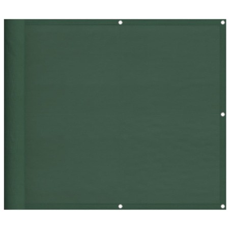 vidaXL Pantalla de balcón 100% poliéster Oxford verde oscuro 90x800 cm