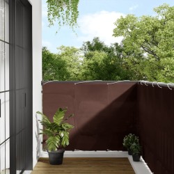 vidaXL Pantalla de balcón 100% poliéster Oxford marrón 120x700 cm