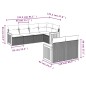 vidaXL Set de comedor de jardín 7 pzas y cojines ratán sintético negro vidaXL Set de comedor de jardín 7 pzas y cojines ratán sintético negro