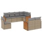 vidaXL Juego de sofás de jardín con cojines beige 8 pzas ratán PE vidaXL Juego de sofás de jardín con cojines beige 8 pzas ratán PE