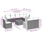 vidaXL Set de muebles de jardín 9 pzas y cojines ratán sintético gris