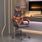 vidaXL Silla gaming cuero sintético negro y naranja vidaXL Silla gaming cuero sintético negro y naranja