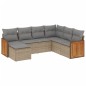 vidaXL Set sofás de jardín 7 piezas y cojines ratán sintético beige vidaXL Set sofás de jardín 7 piezas y cojines ratán sintético beige