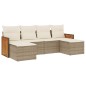 vidaXL Juego de sofás jardín con cojines 6 pzas ratán sintético beige vidaXL Juego de sofás jardín con cojines 6 pzas ratán sintético beige