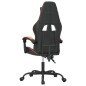 vidaXL Silla gaming cuero sintético negro y naranja vidaXL Silla gaming cuero sintético negro y naranja