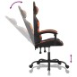 vidaXL Silla gaming cuero sintético negro y naranja vidaXL Silla gaming cuero sintético negro y naranja