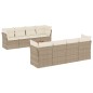 vidaXL Set de sofás de jardín 9 pzas con cojines ratán sintético beige vidaXL Set de sofás de jardín 9 pzas con cojines ratán sintético beige