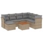 vidaXL Juego de sofás jardín con cojines beige mezcla 8 pzas ratán PE vidaXL Juego de sofás jardín con cojines beige mezcla 8 pzas ratán PE