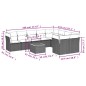 vidaXL Set de sofás de jardín 10 pzas con cojines ratán sintético gris vidaXL Set de sofás de jardín 10 pzas con cojines ratán sintético gris