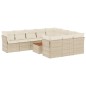 vidaXL Set de sofás de jardín 11pzas con cojines ratán sintético beige vidaXL Set de sofás de jardín 11pzas con cojines ratán sintético beige