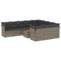 vidaXL Set de sofás de jardín 11 pzas y cojines ratán sintético gris vidaXL Set de sofás de jardín 11 pzas y cojines ratán sintético gris