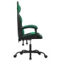 vidaXL Silla gaming cuero sintético negro y verde vidaXL Silla gaming cuero sintético negro y verde