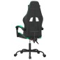 vidaXL Silla gaming cuero sintético negro y verde vidaXL Silla gaming cuero sintético negro y verde