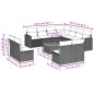vidaXL Set de sofás de jardín 12 piezas cojines ratán sintético negro vidaXL Set de sofás de jardín 12 piezas cojines ratán sintético negro