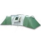 vidaXL Tienda de campaña 12 personas tafetán 185T verde 840x720x200 cm