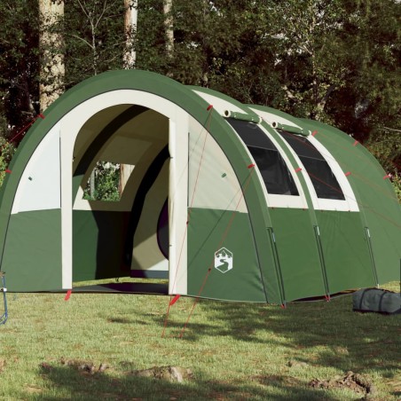vidaXL Tienda de campaña 4 personas tafetán 185T verde 483x340x193 cm