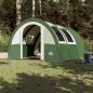 vidaXL Tienda de campaña 4 personas tafetán 185T verde 483x340x193 cm