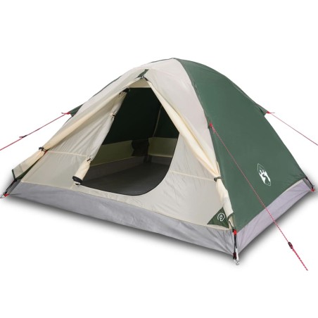 vidaXL Tienda de campaña 3 personas tafetán 190T verde 240x217x120 cm