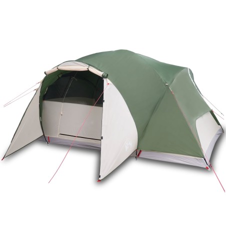 vidaXL Tienda de campaña 8 personas tafetán 190T verde 360x430x195 cm