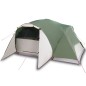 vidaXL Tienda de campaña 8 personas tafetán 190T verde 360x430x195 cm