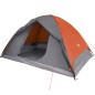 vidaXL Tienda de campaña 6 personas tafetán 190T gris y naranja vidaXL Tienda de campaña 6 personas tafetán 190T gris y naranja