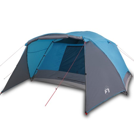 vidaXL Tienda de campaña 4 personas tafetán 190T azul 350x280x155 cm