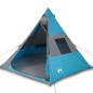 vidaXL Tienda de campaña 7 personas tafetán 185T azul 350x350x280 cm vidaXL Tienda de campaña 7 personas tafetán 185T azul 350x350x280 cm