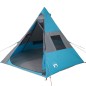 vidaXL Tienda de campaña 7 personas tafetán 185T azul 350x350x280 cm vidaXL Tienda de campaña 7 personas tafetán 185T azul 350x350x280 cm