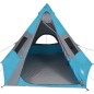 vidaXL Tienda de campaña 7 personas tafetán 185T azul 350x350x280 cm vidaXL Tienda de campaña 7 personas tafetán 185T azul 350x350x280 cm