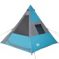 vidaXL Tienda de campaña 7 personas tafetán 185T azul 350x350x280 cm vidaXL Tienda de campaña 7 personas tafetán 185T azul 350x350x280 cm
