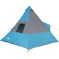 vidaXL Tienda de campaña 7 personas tafetán 185T azul 350x350x280 cm vidaXL Tienda de campaña 7 personas tafetán 185T azul 350x350x280 cm