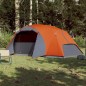 vidaXL Tienda de campaña 8 personas tafetán 190T gris y naranja