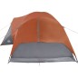 vidaXL Tienda de campaña 8 personas tafetán 190T gris y naranja