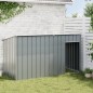 vidaXL Caseta perros con tejado acero galvanizado gris 196x91x110 cm vidaXL Caseta perros con tejado acero galvanizado gris 196x91x110 cm